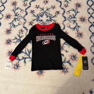 NHL Carolina Hurricanes Kids Long Sleeve Tee - Black & Red

Size-2t